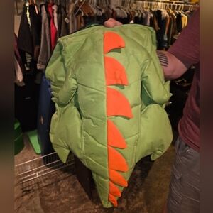 Fortnite Green Dinosaur Scaly Rex Backpack Orange Spikes Plush Schoolbag Travel
